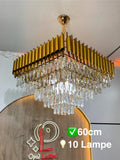 Lustre carré doré