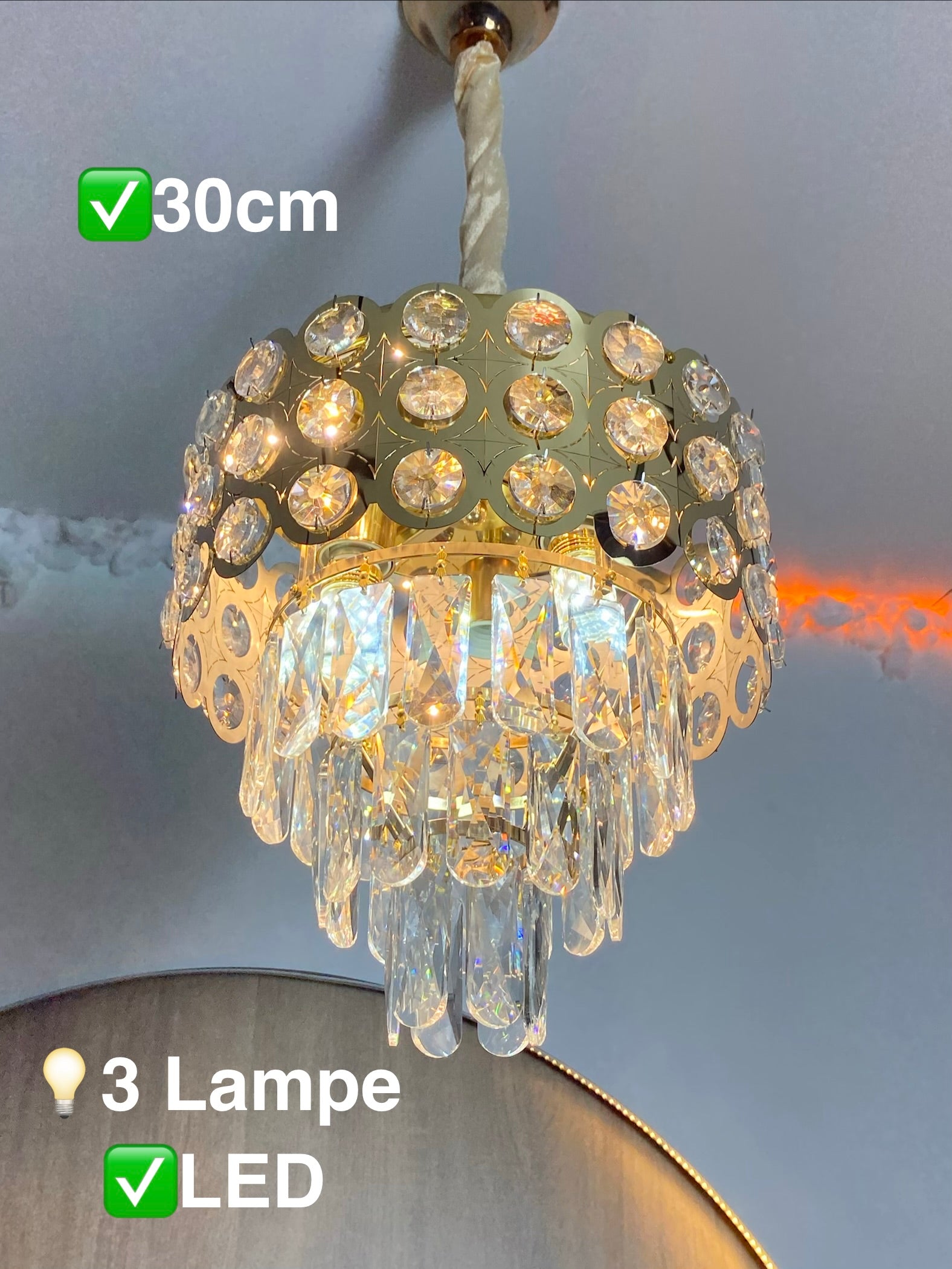 Lustre cristal LED
