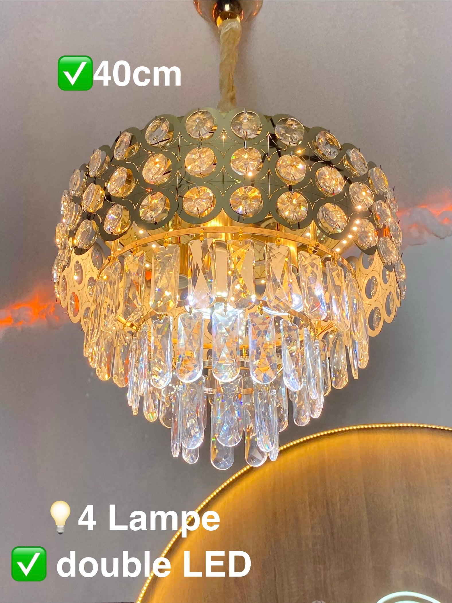 Lustre cristal LED
