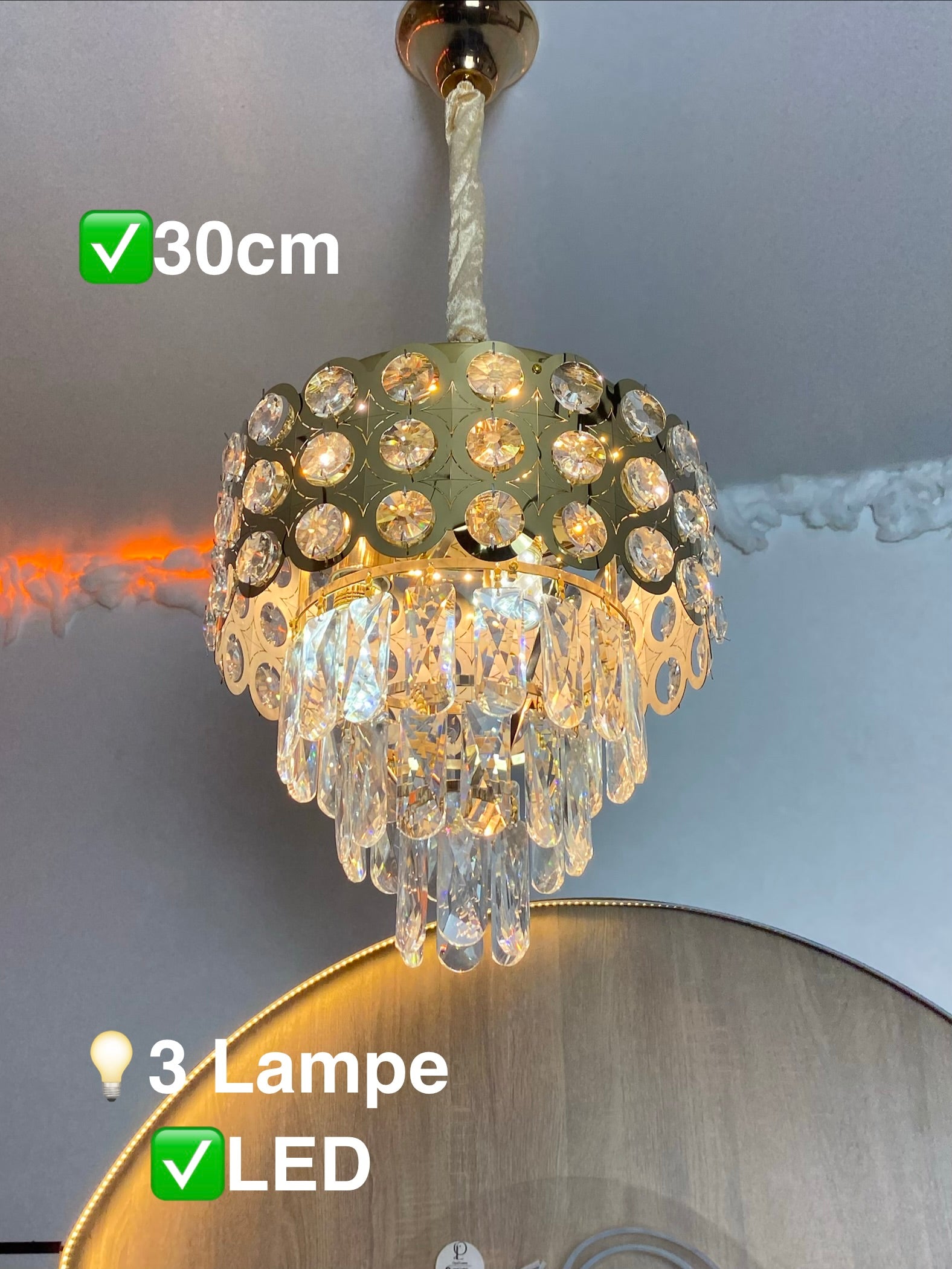 Lustre cristal LED