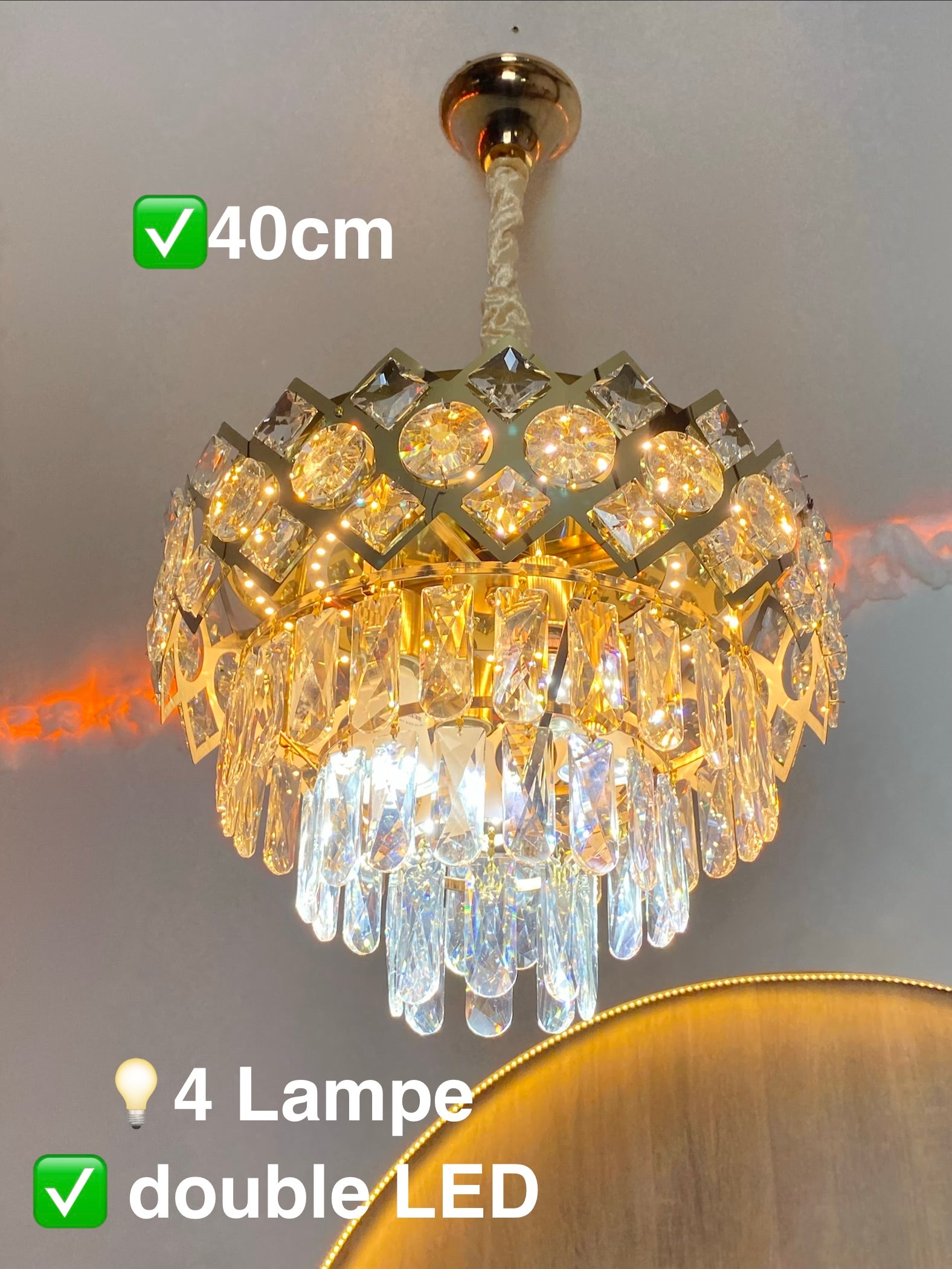 Lustre cristal LED