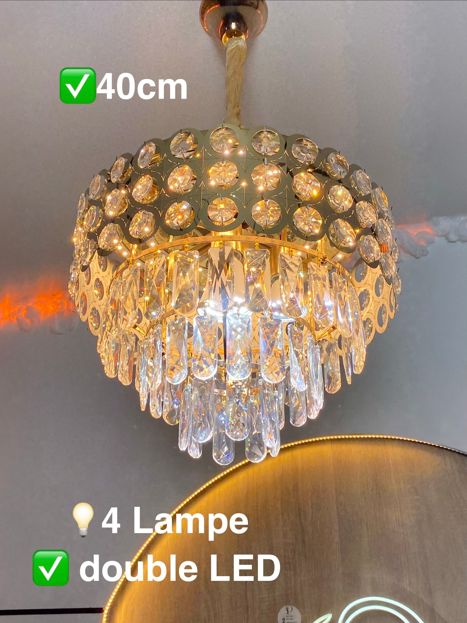 Lustre cristal LED