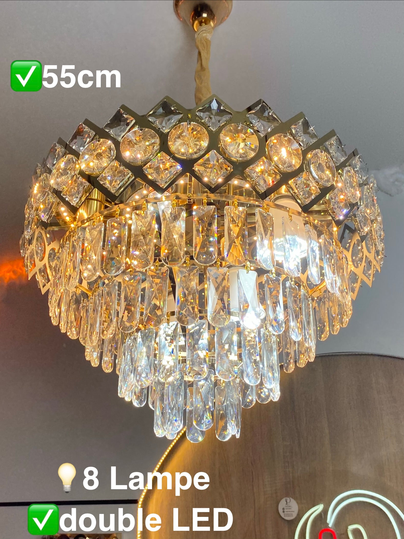 Lustre cristal LED