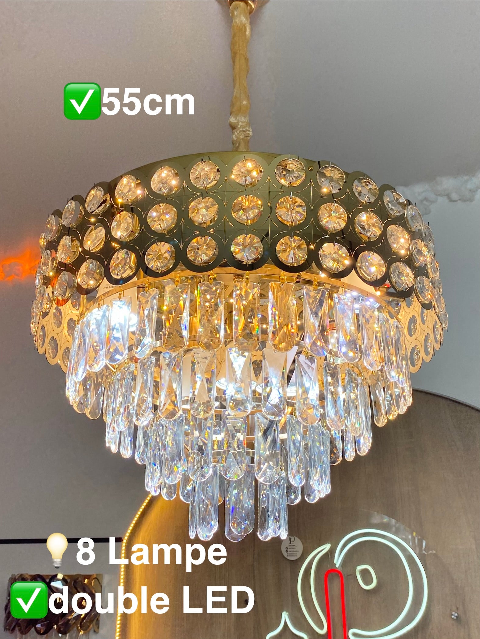 Lustre cristal LED