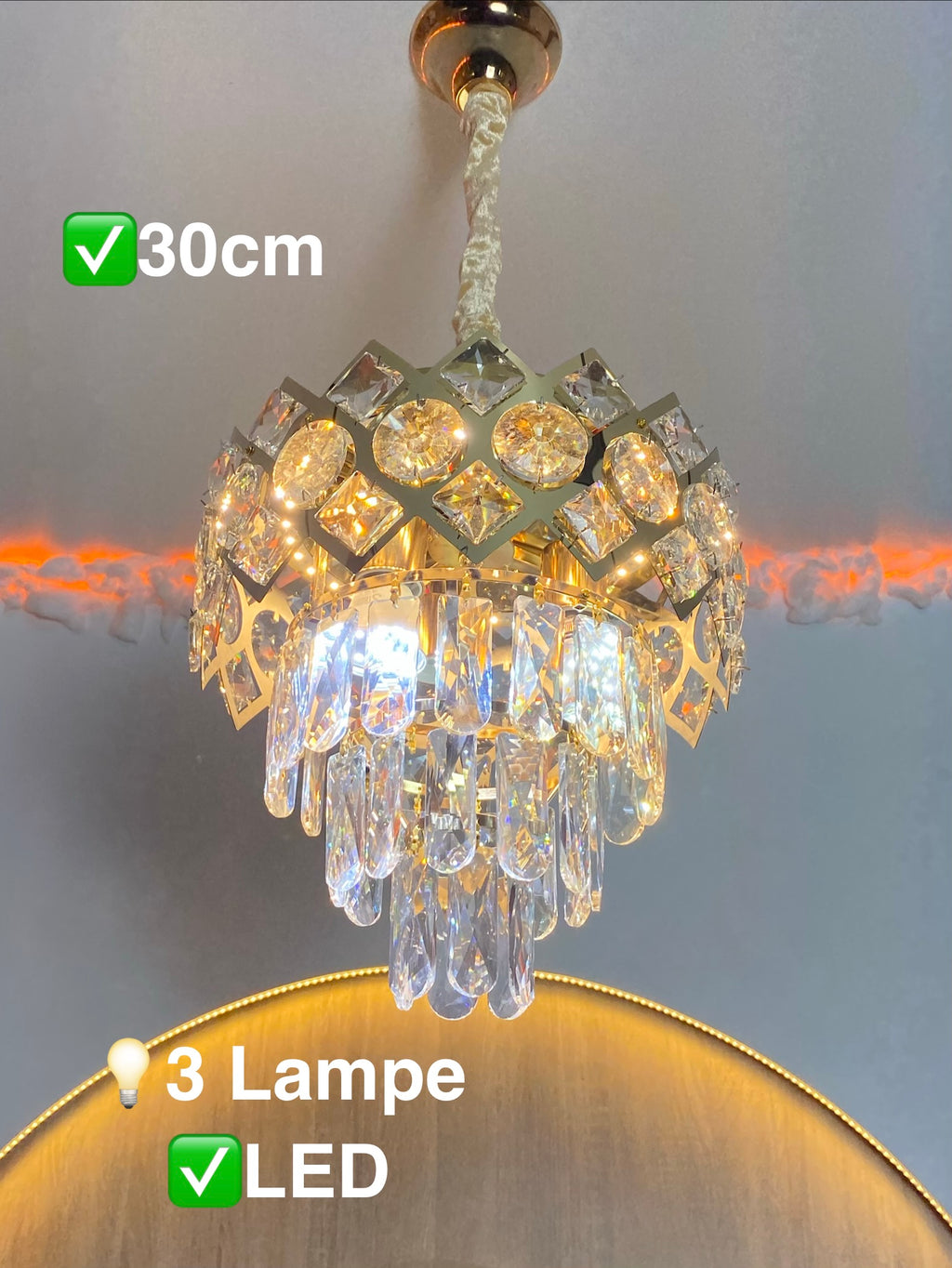 Lustre cristal LED