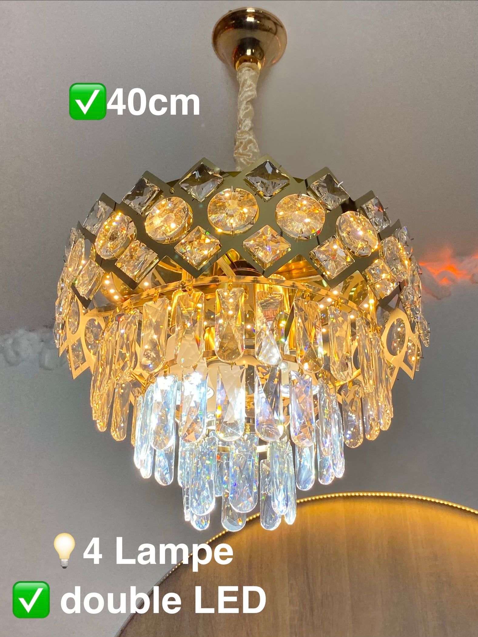 Lustre cristal LED