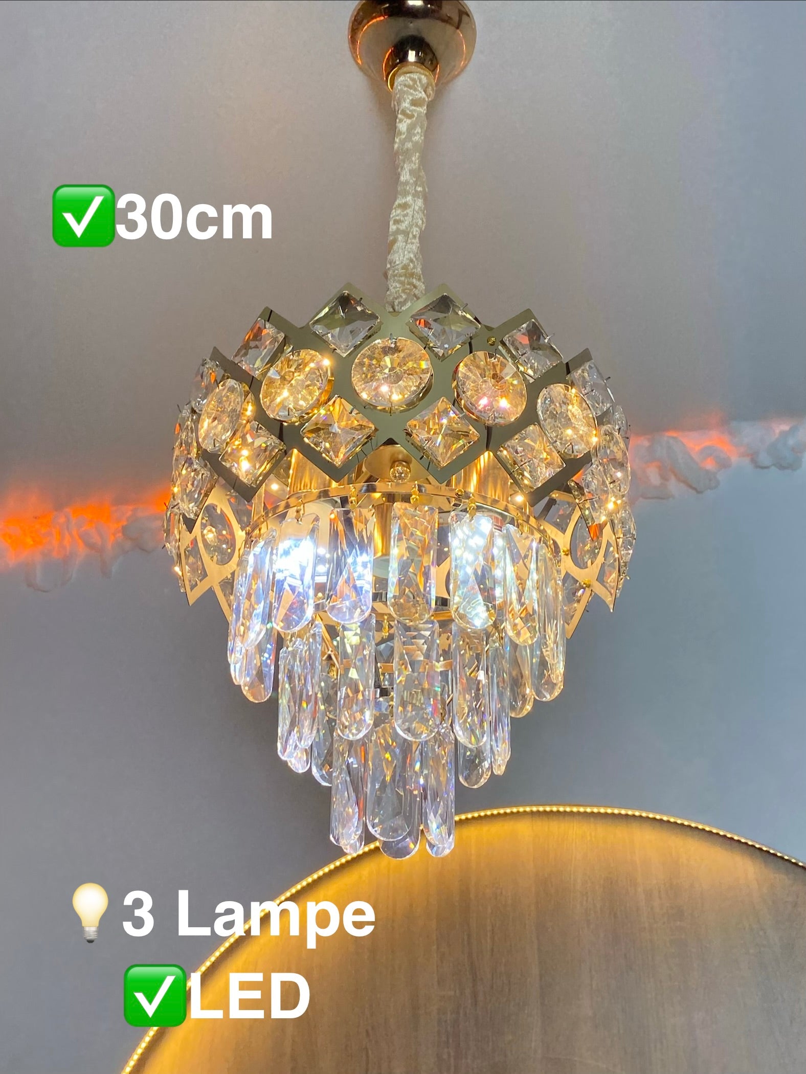 Lustre cristal LED